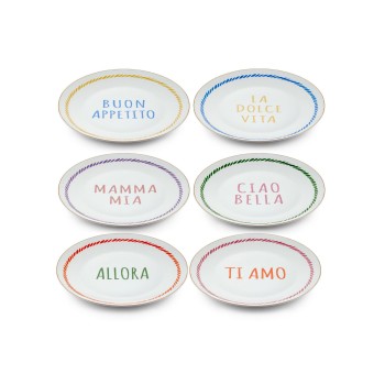 Service Plate Set (6 Pieces) DNR0084 Multicolor