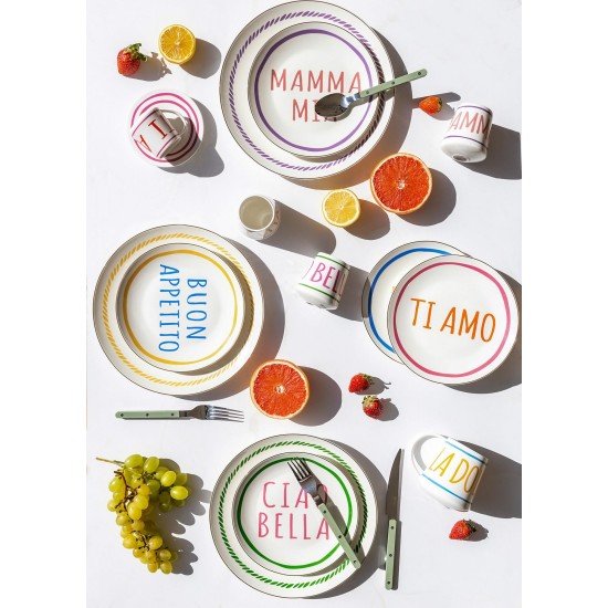 Service Plate Set (6 Pieces) DNR0084 Multicolor Service Plate Set (6 Pieces) DNR0084 Multicolor