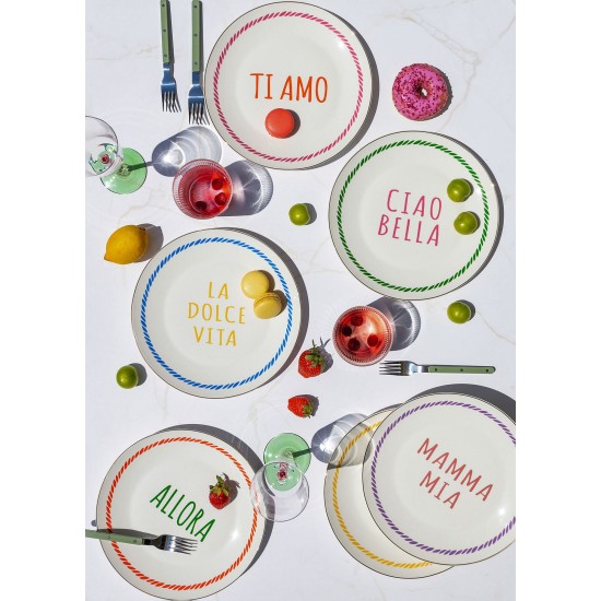 Service Plate Set (6 Pieces) DNR0084 Multicolor Service Plate Set (6 Pieces) DNR0084 Multicolor