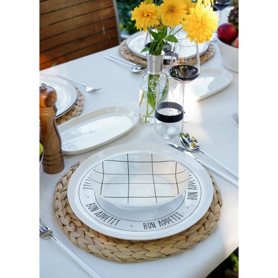 Plate Set (6 Pieces) DLY005 White Plate Set (6 Pieces) DLY005 White