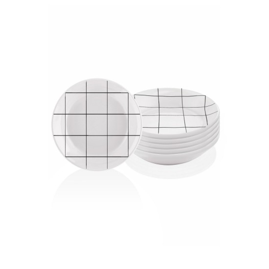 Plate Set (6 Pieces) DLY005 White Plate Set (6 Pieces) DLY005 White
