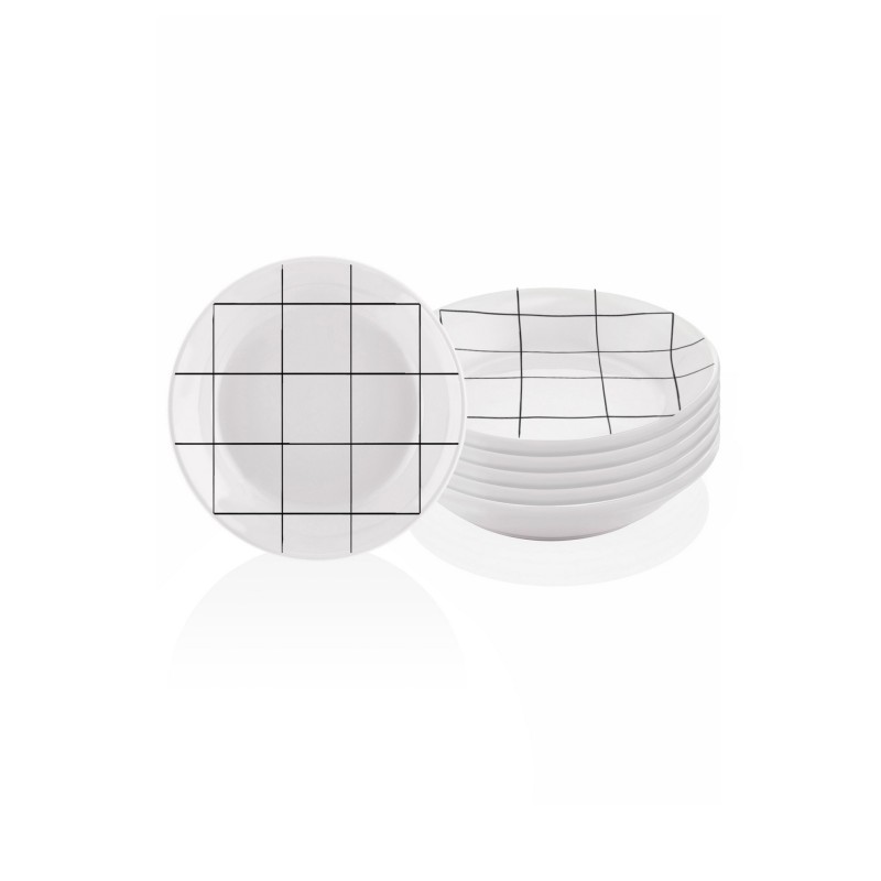 Plate Set (6 Pieces) DLY005 White