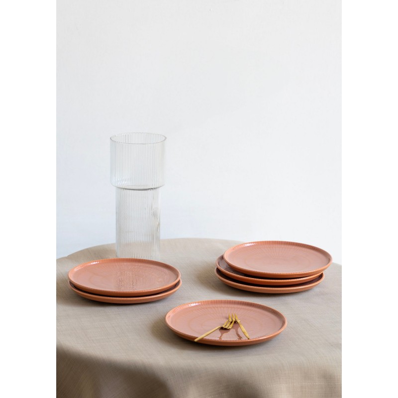 Plate Set (6 Pieces) NON0028 Salmon