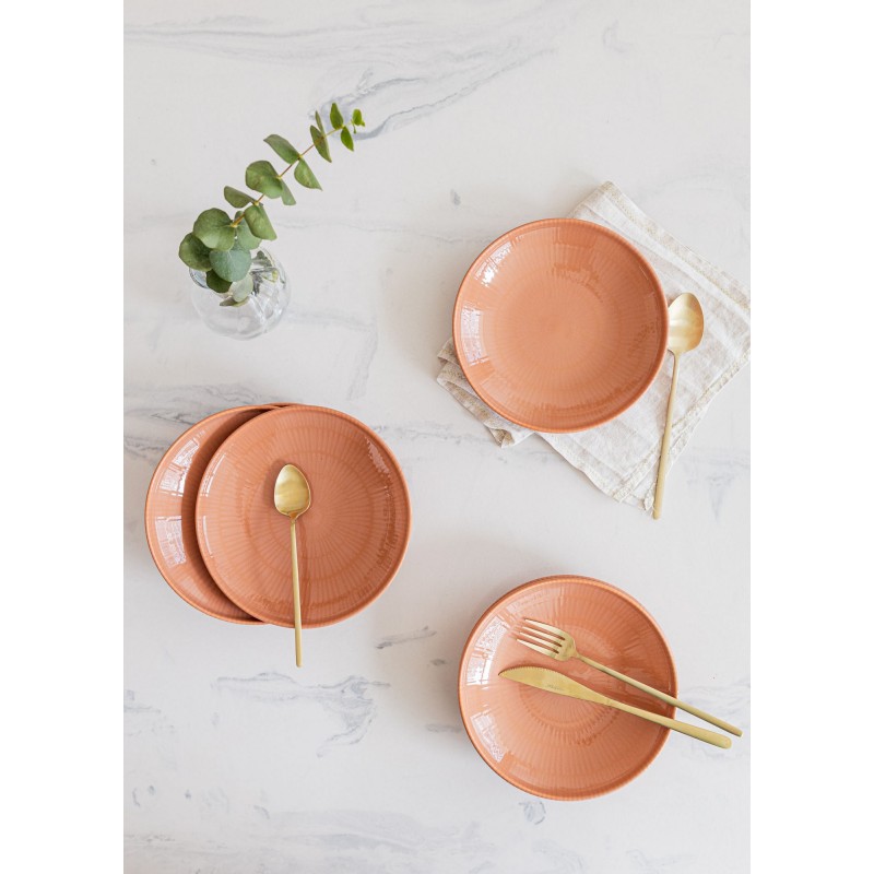 Plate Set (6 Pieces) NON0029 Salmon