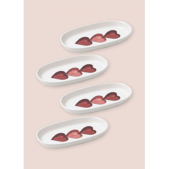 Platter Set (4 Pieces) LUV0018 White
Red