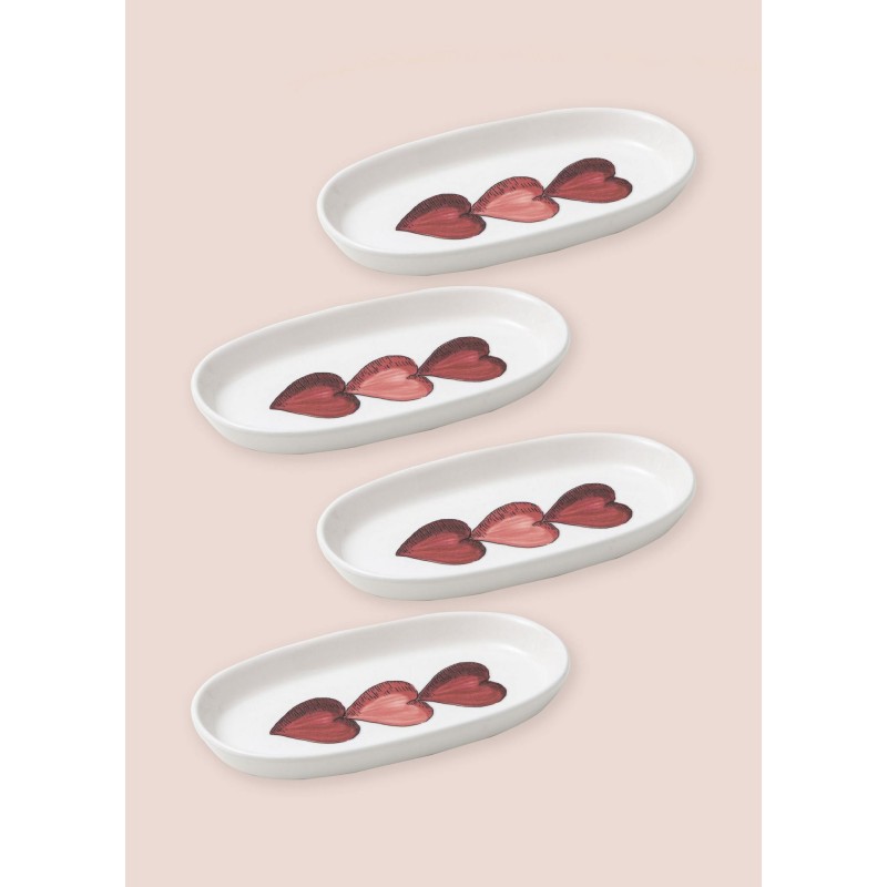 Platter Set (4 Pieces) LUV0018 White
Red