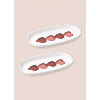 Platter Set (2 Pieces) LUV0019 White
Red