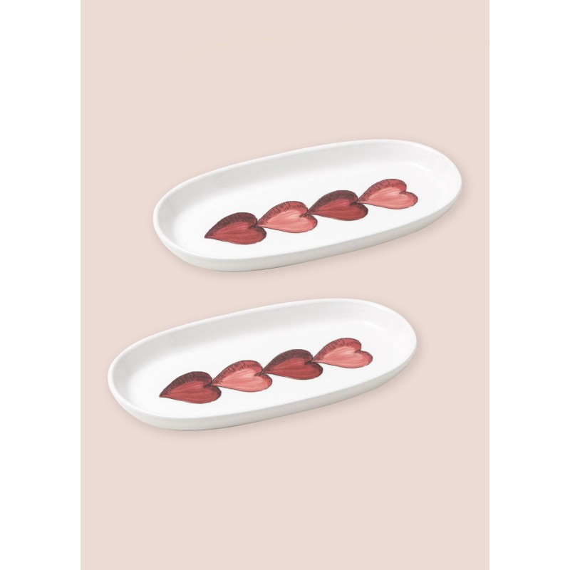 Platter Set (2 Pieces) LUV0019 White
Red