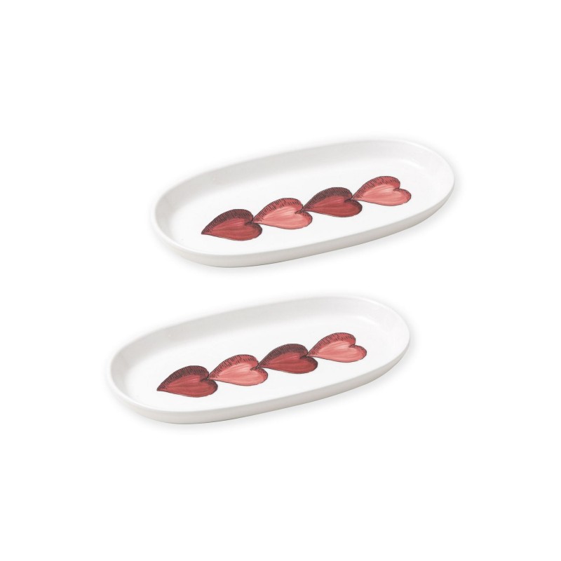 Platter Set (2 Pieces) LUV0019 White
Red