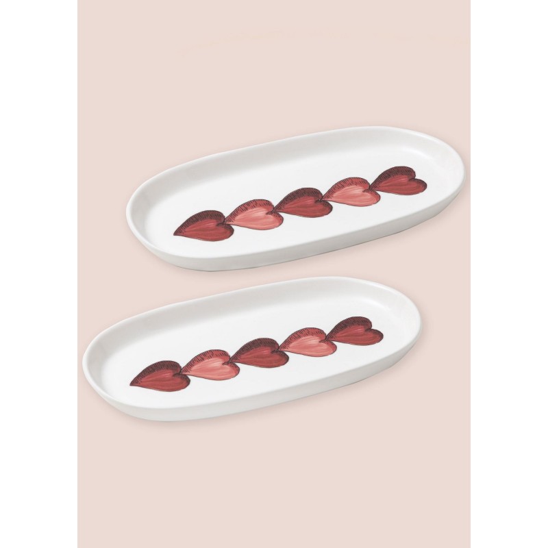 Platter Set (2 Pieces) LUV0020 White
Red