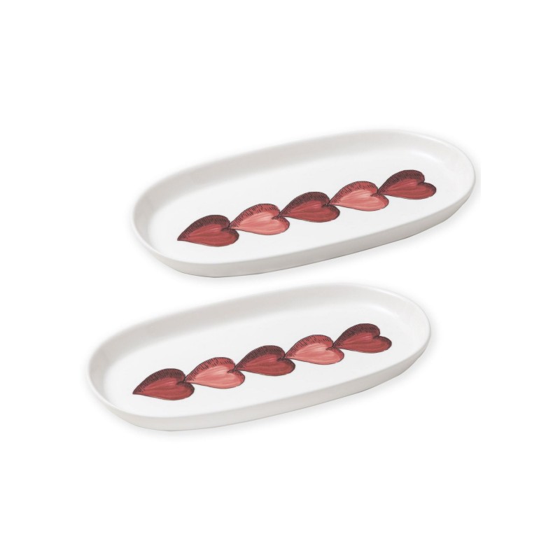 Platter Set (2 Pieces) LUV0020 White
Red