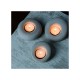 Aberto Design Candlestick Set (3 Pieces) Donut 175 Grey