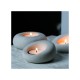 Aberto Design Candlestick Set (3 Pieces) Donut 175 Grey