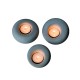 Aberto Design Candlestick Set (3 Pieces) Donut 175 Grey