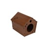 Aberto Design Wooden Cat House 199 Walnut