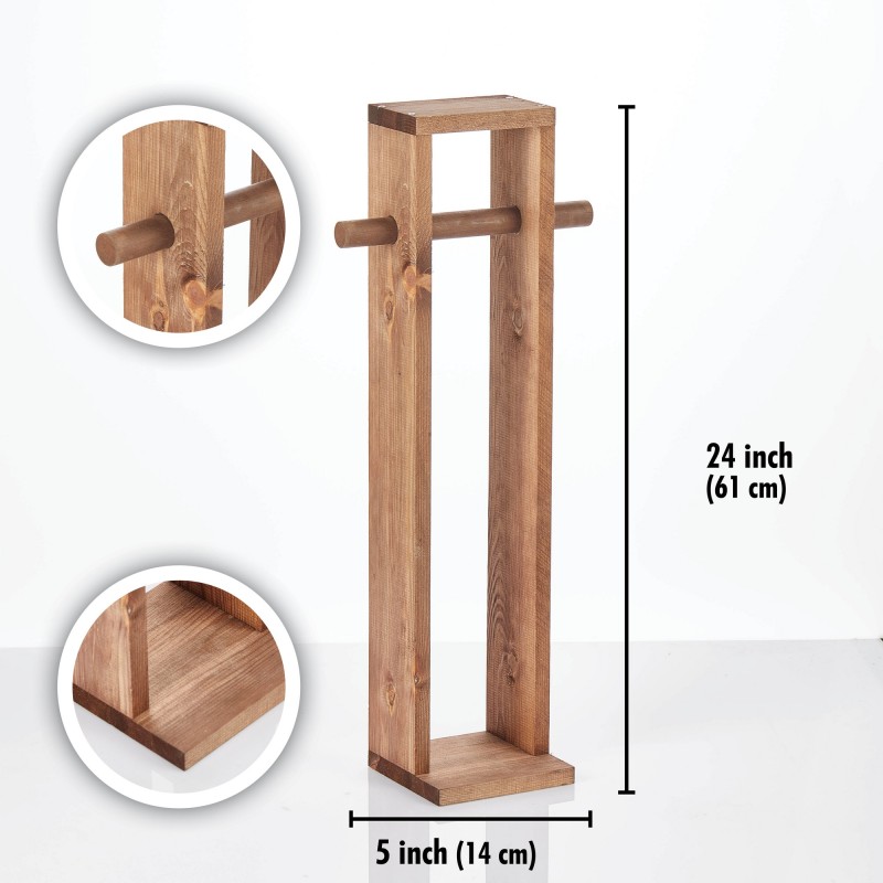 Aberto Design Toilet Paper Holder Long Toilet Paper Hange Natural