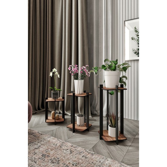 Wooden Plant Stand Flower Desk Square - Walnut Walnut Wooden Plant Stand Flower Desk Square - Walnut Walnut