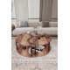 Coffee Table Set Yin Yang 3 70 - Walnut Walnut Coffee Table Set Yin Yang 3 70 - Walnut Walnut