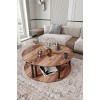 Coffee Table Set Yin Yang 3 70 - Walnut Walnut