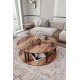 Coffee Table Set Yin Yang 3 70 - Walnut Walnut Coffee Table Set Yin Yang 3 70 - Walnut Walnut