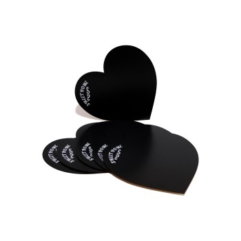 Wooden Table Mat Set (6 Pieces) PLT0192 Black