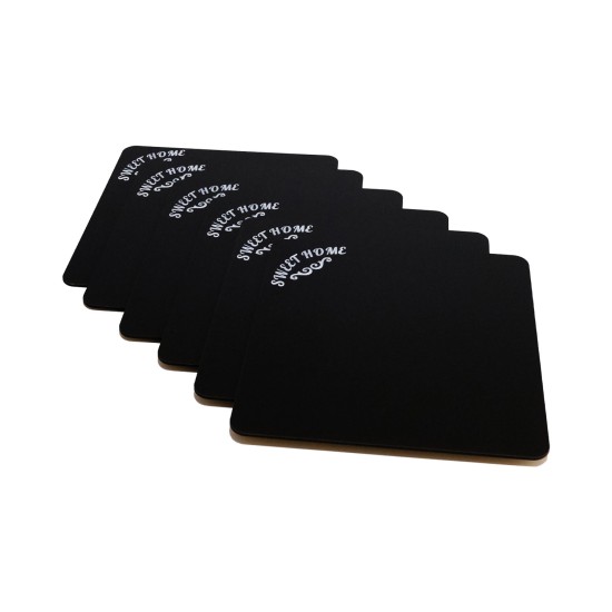Wooden Table Mat Set (6 Pieces) PLT0193 Black Wooden Table Mat Set (6 Pieces) PLT0193 Black