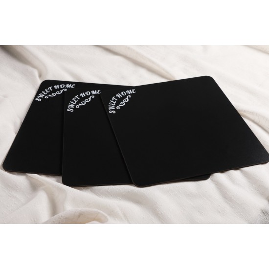 Wooden Table Mat Set (6 Pieces) PLT0193 Black Wooden Table Mat Set (6 Pieces) PLT0193 Black