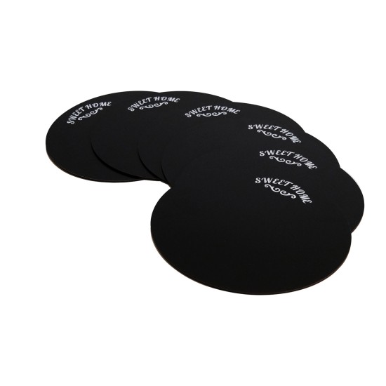 Hermia Wooden Table Mat Set (6 Pieces) PLT0129 Black