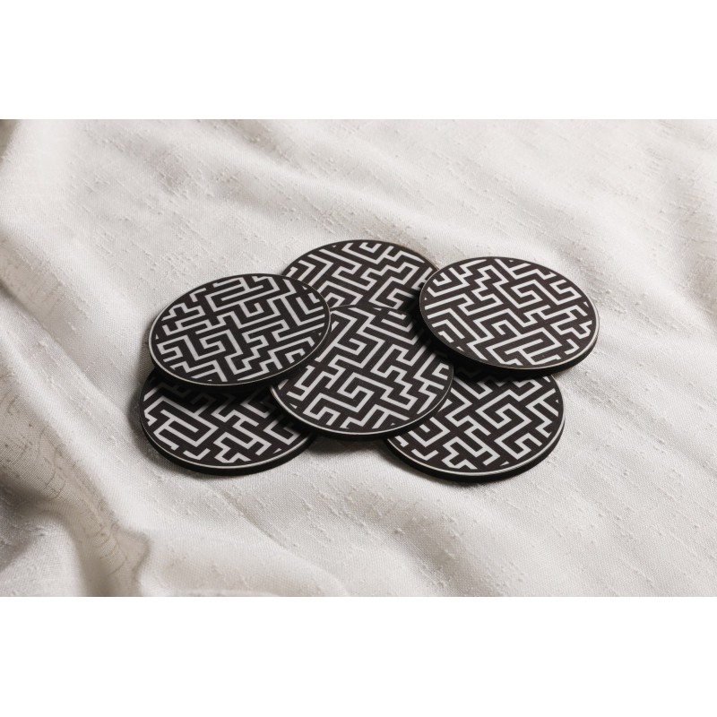 Hermia Glass Mat (6 Pieces) PLT0232 Multicolor