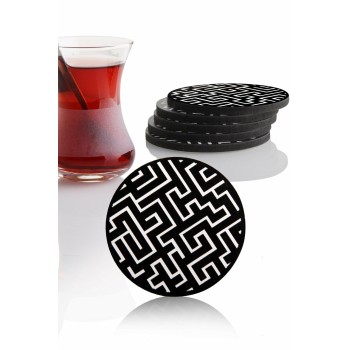 Glass Mat (6 Pieces) PLT0232 Multicolor