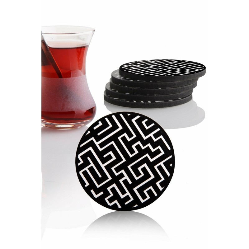 Hermia Glass Mat (6 Pieces) PLT0232 Multicolor