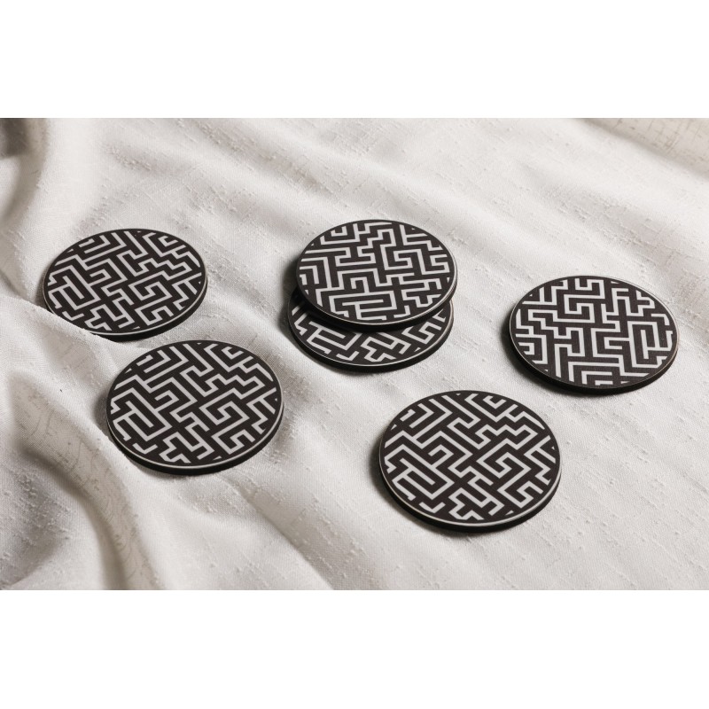 Hermia Glass Mat (6 Pieces) PLT0232 Multicolor