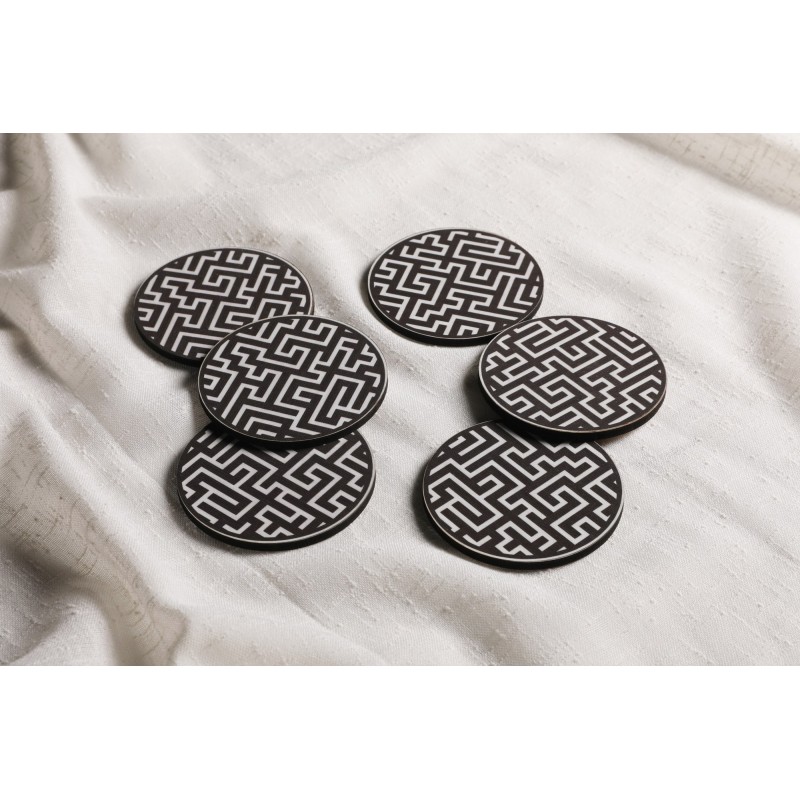 Hermia Glass Mat (6 Pieces) PLT0232 Multicolor