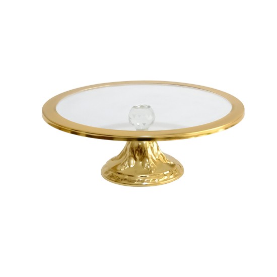Cake Serving Plate PLT0484 Gold Cake Serving Plate PLT0484 Gold