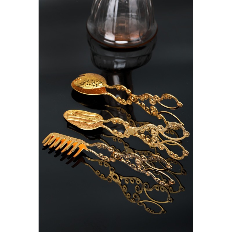 Hermia Tongs Set (3 Pieces) PLT0418 Gold