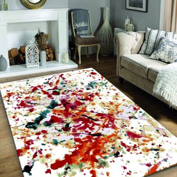 Hall Carpet (80 x 150) Oil Paint Djt Multicolor