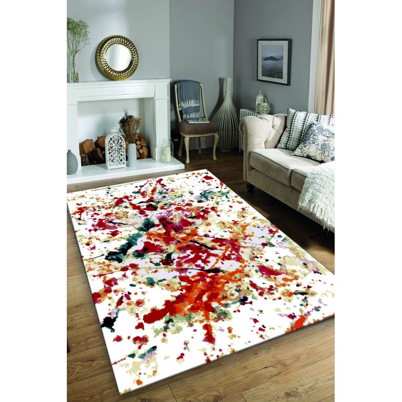 Hall Carpet (80 x 150) Oil Paint Djt Multicolor