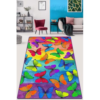 Hall Carpet (80 x 100) Colorato Farfalle Djt Multicolor