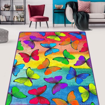 Carpet (80 x 140) Colorato Farfalle Djt Multicolor