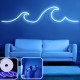 Opviq Decorative Wall Led Lighting Wave - Large - Blue Blue