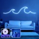 Opviq Decorative Wall Led Lighting Wave - Large - Blue Blue