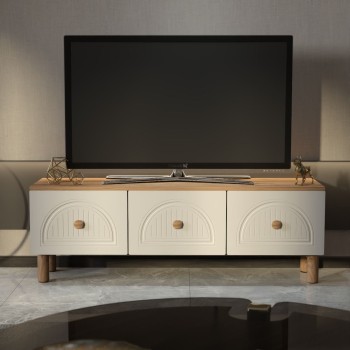 TV Stand Arcera 135 Atlantic Pine
White