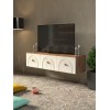 TV Stand Lunera 135 Atlantic Pine
White