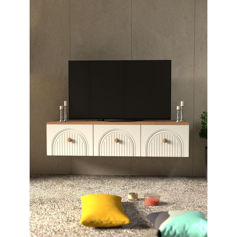 TV Stand Lunera 135 Atlantic Pine
White