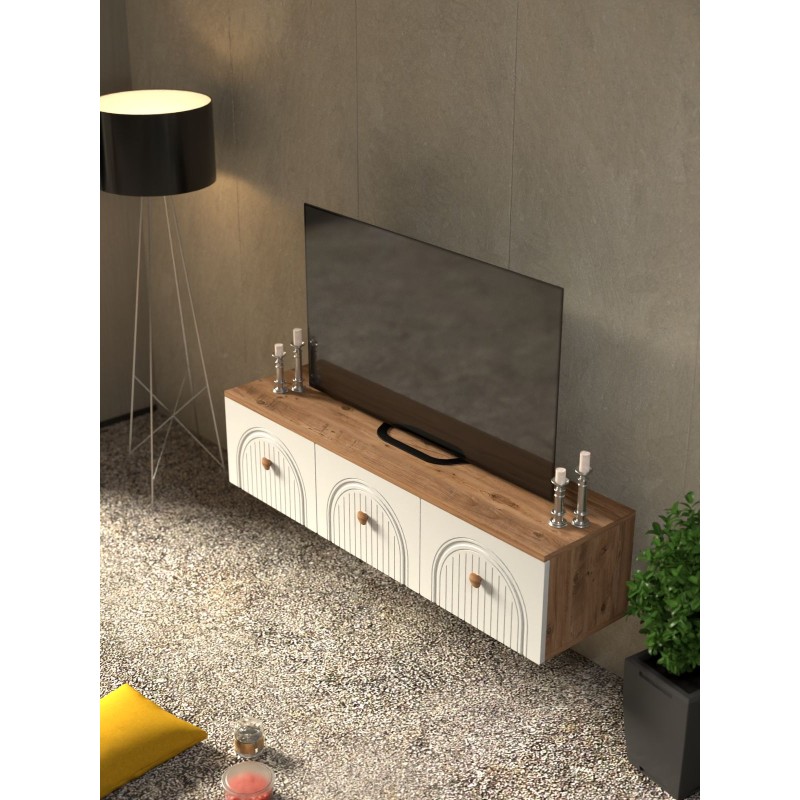 TV Stand Lunera 135 Atlantic Pine
White