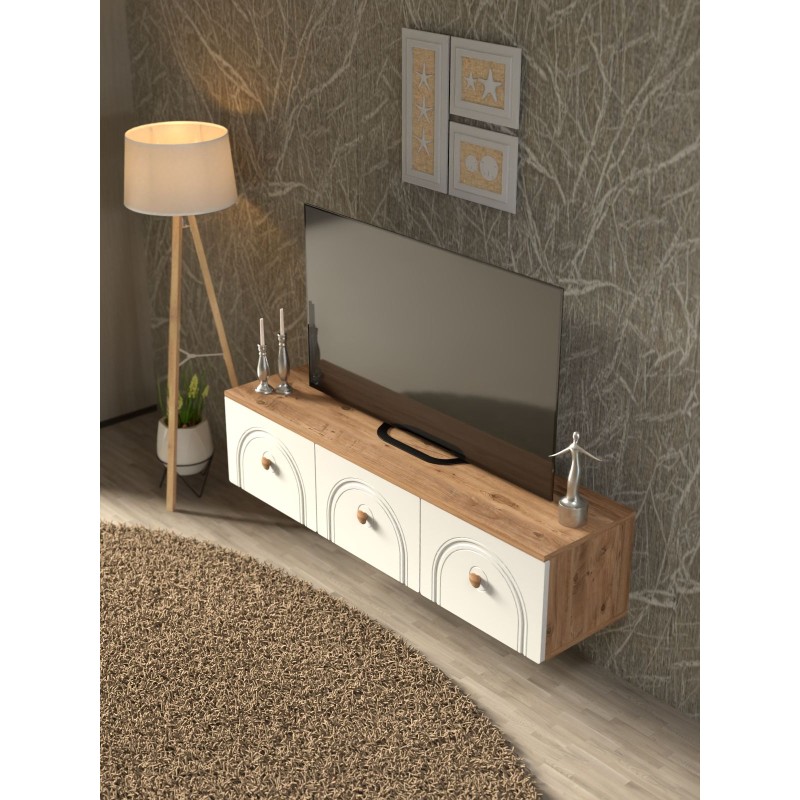 TV Stand Norvia 135 Atlantic Pine
White