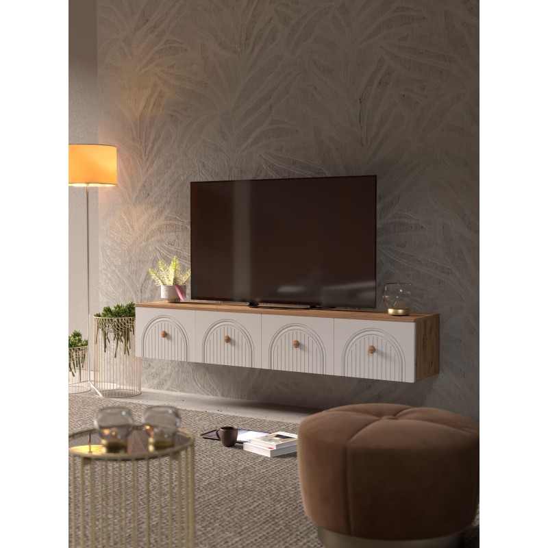 TV Stand Lunera 180 Atlantic Pine
White