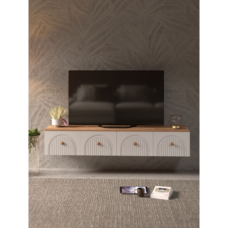 TV Stand Lunera 180 Atlantic Pine
White