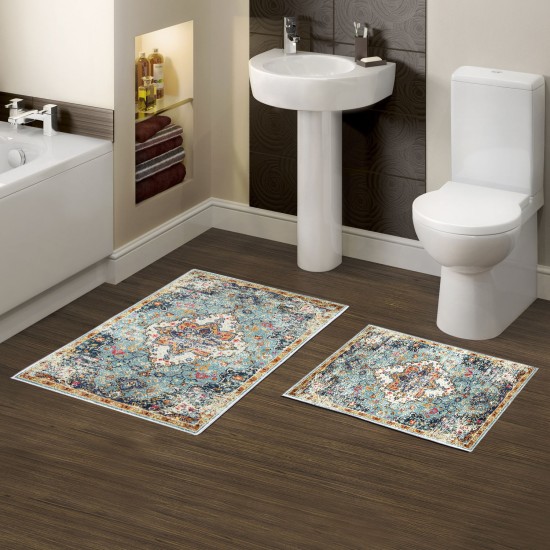 Bathmat Set (2 Pieces) Kt429 V2 Multicolor Lessentiel Bathmat Set (2 Pieces) Kt429 V2 Multicolor