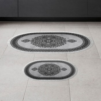 Bathmat Set (2 Pieces) 410602 - O - Grey Grey